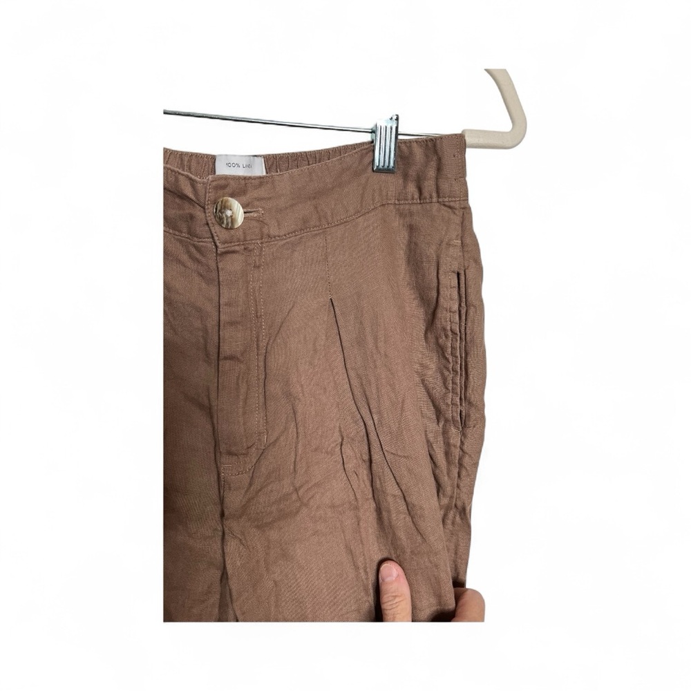 Halston Womens Brown linen Pants - Picture 5 of 7